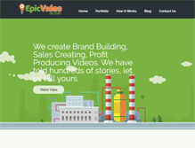 Tablet Screenshot of epicvideofactory.com